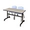 Kobe Rectangle FlipTop Table, 48" W, 29" H, Laminate Top, Maple MKFT4830PL47GY - alternate 1